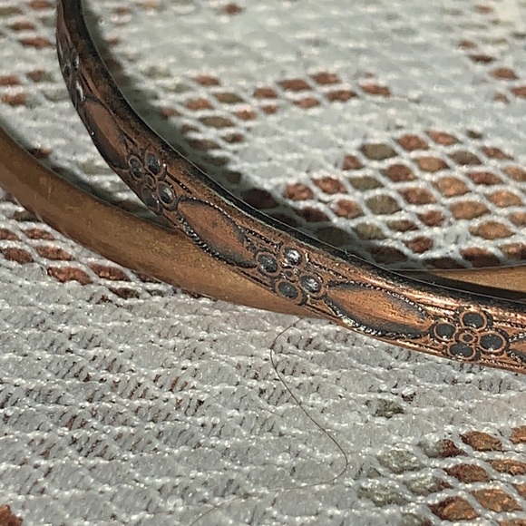 3 vintage copper bangle bracelets - Picture 14 of 17